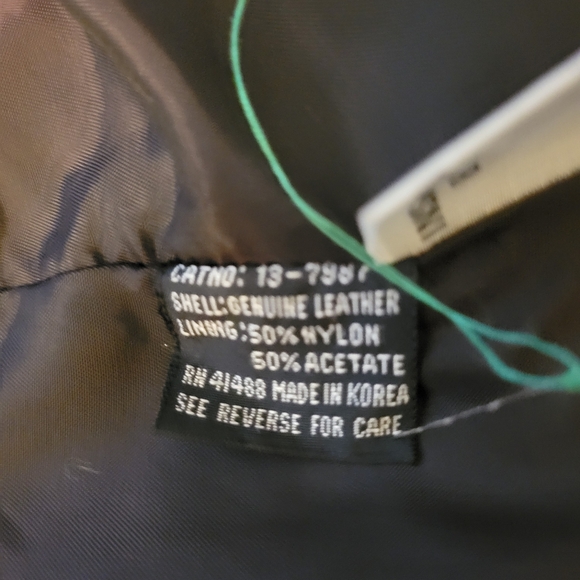 Rare Vintage Avant Garde Korean Made Oversized 100%  Leather Trench Coat Size 4 - Picture 15 of 16